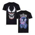 Schwarz-Weiß-Blau - Front - Venom - T-Shirt für Herren (2er-Pack)