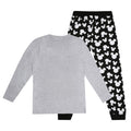 Grau-Schwarz-Weiß - Back - Disney - Schlafanzug mit langer Hose für Damen