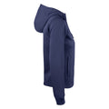 Dunkel-Marineblau - Side - Clique - "Basic" Hoodie mit durchgehendem Reißverschluss für Damen - Aktiv