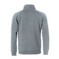Grau - Back - Clique - "Classic" Sweatshirt mit halbem Reißverschluss für Herren-Damen Unisex
