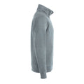 Grau - Side - Clique - "Classic" Sweatshirt mit halbem Reißverschluss für Herren-Damen Unisex