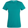 See-Blau - Front - Clique - "Basic Active" T-Shirt für Damen