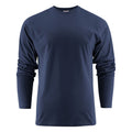 Marineblau - Front - Printer - "Heavy" T-Shirt für Herren Langärmlig