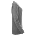 Grau meliert - Side - Clique - "Aston" Sweatshirt V-Ausschnitt für Damen