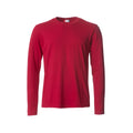 Rot - Front - Clique - "Basic" T-Shirt für Herren Langärmlig