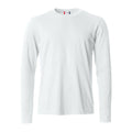 Weiß - Front - Clique - "Basic" T-Shirt für Herren Langärmlig
