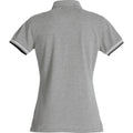 Grau meliert - Back - Clique - "Newton" Poloshirt für Damen