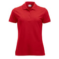 Rot - Front - Clique - "Manhattan" Poloshirt für Damen