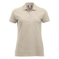 Helles Khaki - Front - Clique - "Classic Marion" Poloshirt für Damen kurzärmlig