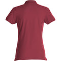 Burgunderrot - Back - Clique - Poloshirt für Damen