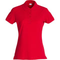 Rot - Front - Clique - Poloshirt für Damen