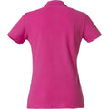 Helles Kirschrot - Back - Clique - Poloshirt für Damen