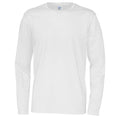 Weiß - Front - Cottover - T-Shirt für Herren Langärmlig