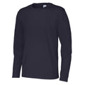 Marineblau - Front - Cottover - T-Shirt für Herren Langärmlig
