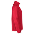 Rot - Side - Printer RED - "Frontflip" Sweatshirt mit halbem Reißverschluss für Herren