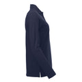 Dunkel-Marineblau - Side - Clique - "Classic Marion" Poloshirt für Damen Langärmlig