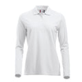 Weiß - Front - Clique - "Classic Marion" Poloshirt für Damen Langärmlig