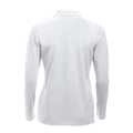 Weiß - Back - Clique - "Classic Marion" Poloshirt für Damen Langärmlig