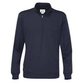 Marineblau - Front - Cottover - Sweatshirt mit halbem Reißverschluss für Herren-Damen Unisex