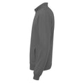 Anthrazit - Side - Cottover - Sweatshirt mit halbem Reißverschluss für Herren-Damen Unisex