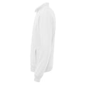 Weiß - Side - Cottover - Sweatshirt mit halbem Reißverschluss für Herren-Damen Unisex