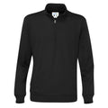 Schwarz - Front - Cottover - Sweatshirt mit halbem Reißverschluss für Herren-Damen Unisex