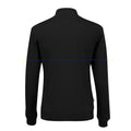 Schwarz - Back - Cottover - Sweatshirt mit halbem Reißverschluss für Herren-Damen Unisex