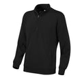 Schwarz - Side - Cottover - Sweatshirt mit halbem Reißverschluss für Herren-Damen Unisex