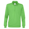 Grün - Front - Cottover - Sweatshirt mit halbem Reißverschluss für Herren-Damen Unisex