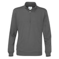 Anthrazit - Front - Cottover - Sweatshirt mit halbem Reißverschluss für Herren-Damen Unisex