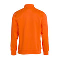 Auffälliges Orange - Back - Clique - "Basic" Sweatshirt mit halbem Reißverschluss für Herren-Damen Unisex