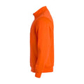 Auffälliges Orange - Side - Clique - "Basic" Sweatshirt mit halbem Reißverschluss für Herren-Damen Unisex