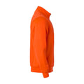 Auffälliges Orange - Lifestyle - Clique - "Basic" Sweatshirt mit halbem Reißverschluss für Herren-Damen Unisex