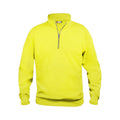 Auffälliges Gelb - Front - Clique - "Basic" Sweatshirt mit halbem Reißverschluss für Herren-Damen Unisex