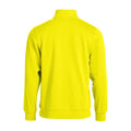 Auffälliges Gelb - Back - Clique - "Basic" Sweatshirt mit halbem Reißverschluss für Herren-Damen Unisex