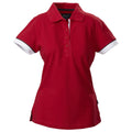 Rot - Front - James Harvest - "Antreville" Poloshirt für Damen