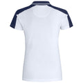 Weiß-Marineblau - Back - Clique - "Pittsford" Poloshirt für Damen