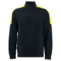 Schwarz-Gelb - Front - Projob - Sweatshirt mit halbem Reißverschluss für Herren