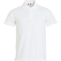 Weiß - Front - Clique - "Basic" Poloshirt für Herren