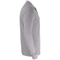 Grau - Side - Clique - "Basic" Poloshirt für Herren-Damen Unisex Langärmlig