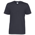 Marineblau - Front - Cottover - T-Shirt V-Ausschnitt für Herren
