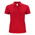 Rot - Front - Clique - Poloshirt für Damen