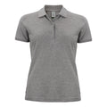 Grau meliert - Front - Clique - Poloshirt für Damen