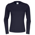 Marineblau - Front - Cottover - T-Shirt für Damen Langärmlig