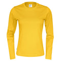 Gelb - Front - Cottover - T-Shirt für Damen Langärmlig