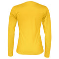Gelb - Back - Cottover - T-Shirt für Damen Langärmlig