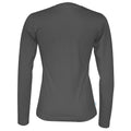 Anthrazit - Back - Cottover - T-Shirt für Damen Langärmlig