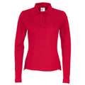 Rot - Front - Cottover - Poloshirt für Damen Langärmlig