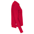 Rot - Side - Cottover - Poloshirt für Damen Langärmlig
