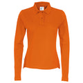 Orange - Front - Cottover - Poloshirt für Damen Langärmlig